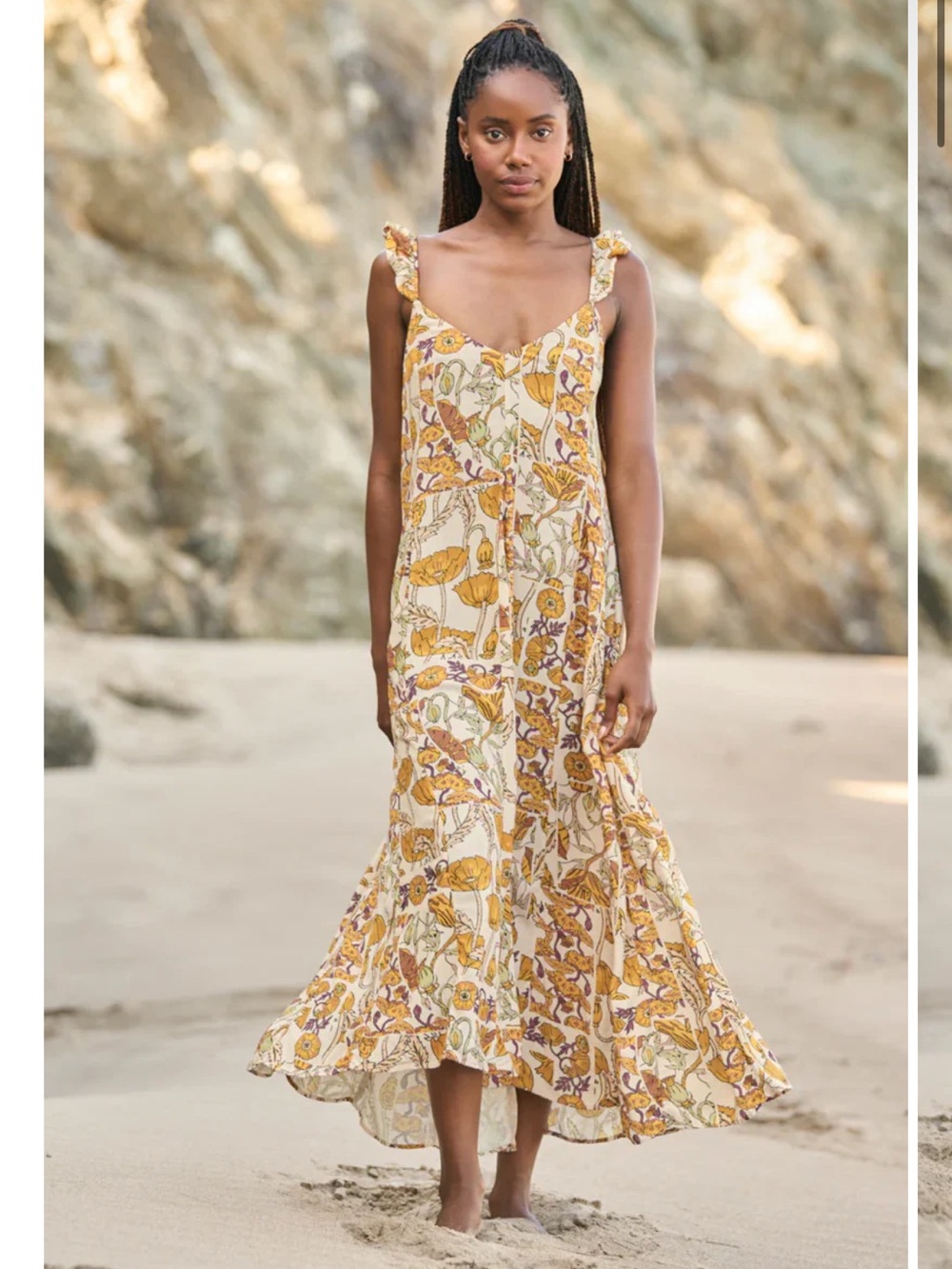 Maaji Magdeline Floral Midi Sundress Tie Back Viscose S Made In Colombia Beach - Picture 3 of 12